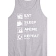 thumbnail image 2 of Instant Message - Eat Sleep Anime Repeat Graphic Tank Top, 2 of 5