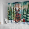 thumbnail image 4 of Merry Christmas Santa Reindeer Antlers Doberman Pinscher Sleigh Xmas Winter Holiday Shower Curtain Doberman Dog Lover Gifts Waterproof Bathroom Bathtub Curtain - 00023, 4 of 5