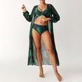 thumbnail image 5 of Neewe Womens 3 Pieces Bikini Set Swimsuit Tropical Beach Cover up Kimono Swimwear Bathing Suit with Boy Shorts, 5 of 7