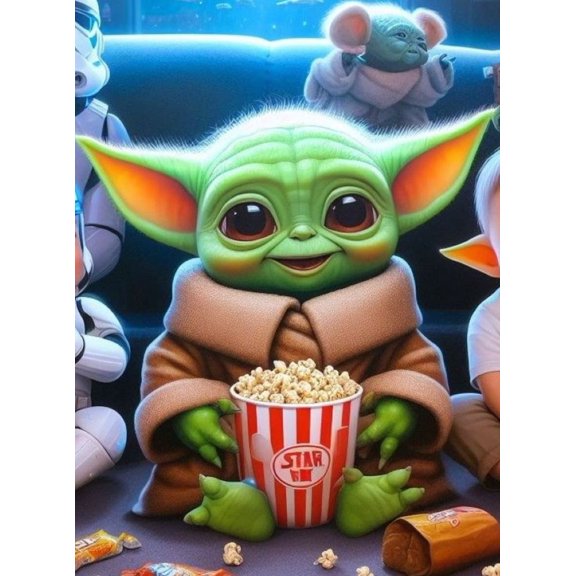 Grogu Diamond Painting Kits, Diamond Art Kits for Kids, 5D Diamond Painting, Diamond Painting Picture for Home Decoration 12x16 inch