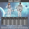 thumbnail image 5 of Alaiyaky Adult Astronaut Costume, Space Costume Halloween Fancy Dress Silver Spaceman Cosplay Astronaut Uniform Jumpsuit Outfits Halloween Book Day Party Dress Up, 5 of 7