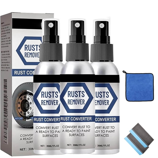 Rust Remover Spray - Rust Remover for Metal, Rust Treatment for Metal, Car Scratch Remover, Car Rust Inhibitor Derusting Spray, Easy Rust Removal, for Heavy Duty Rusts Dissolver