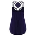 thumbnail image 2 of Gomelly Women Vest Scoop Neck Tank Top Fashion T Shirts Ladies Sexy Beach Pullover Sleeveless Tee Navy Blue 3XL, 2 of 9