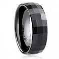 thumbnail image 1 of Black Ceramic Faceted Polished Ring, 1 of 2