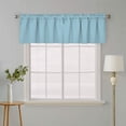 thumbnail image 2 of The Great American Store Decorative Polyester Window Valances Solid Light Blue Gathered Style (56" x 18") 3" Rod Pocket, 1 Pack - Suitable for Kitchen, Living Room, Bedroom, Cafes, 2 of 5