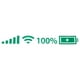thumbnail image 1 of Calcomanía reflectante de parachoques Unique Bargains, cuadrado verde reflectante, señal de potencia WiFi, calcomanía para automóvil, decoración personalizada para el tablero, 1 of 7