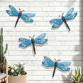 thumbnail image 5 of onlyliua Vintage Wrought Iron Dragonfly Wall Art Outdoor Garden Hanging Decorative Accent For Porch Balcony Gate Rustic Metal Butterfly Dragonflies Wall Sculpture Yard Decor, 5 of 7