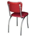 thumbnail image 5 of V-Back Diner Chair with Stripe with 1" Pulled Seat-Color:Royal Blue/White, 5 of 5