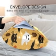 thumbnail image 5 of Halloween Cartoon Pattern Satin Pillowcase for Hair and Skin Silk Pillowcase, Queen Size(20x30 inches) - Slip Cooling Satin Pillow Covers with Envelope Closure（183） Home Decor Gifts, 5 of 7
