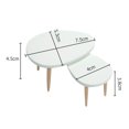 thumbnail image 1 of 2 uds Mini mesa de té en miniatura hecha a mano 1/12 de madera para casa de muñecas (blanco), 1 of 7