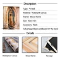 thumbnail image 4 of Lienzo decorativo de pared con Nuestra Señora de Guadalupe, México, 30 x 40 cm, 4 of 8