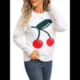 thumbnail image 3 of Suéteres de Punto Gruesos y Bonitos para Mujer, Modernos, con Estampado de en 3D, para Otoño e Invierno, Cálidos, con Cuello Redondo, Tops de Punto. M, 3 of 10
