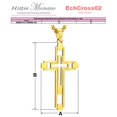 thumbnail image 4 of Cadenas Hermosas EchCross02 2Pzas Oro Collar Cruz Dije 2.5x4.5cm Metal., 4 of 4