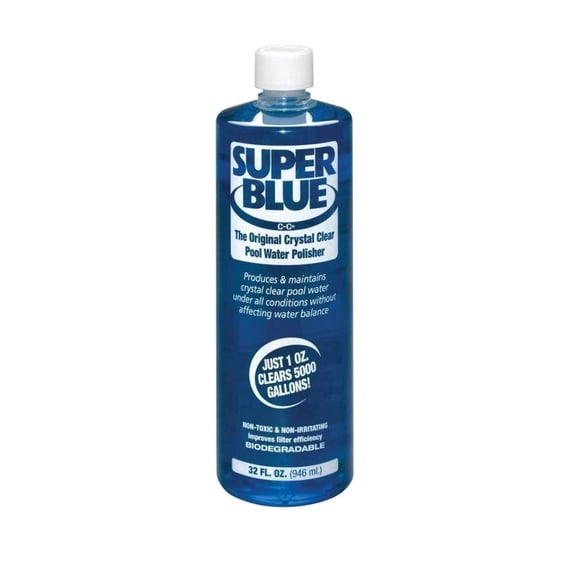 Robarb Super Blue Concentrated Pool Clarifier Chemicals, 32 oz