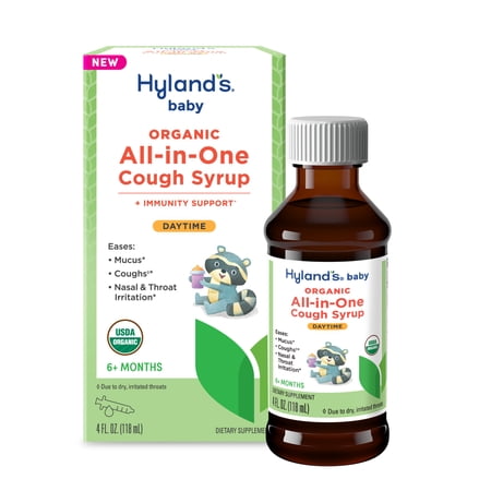 Hyland's Baby Organic All-In-One Cough Syrup with Immune Support, Daytime 4oz