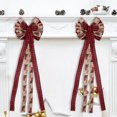 thumbnail image 2 of Wosthever Adornos para árboles Adorno para árbol de Navidad con lazo rojo con cinta de raso Decoraciones navideñas extra grandes Kits de decoración para fiestas, 2 of 6
