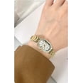 thumbnail image 4 of Women Vintage Gold Rome Watch Oval Case Adjustable Stainless Steel Watch Band Waterproof Analog Quartz Watch,Gold white, 4 of 6