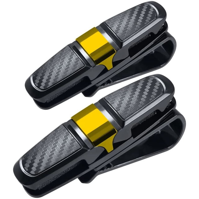 Pack de 2 soportes para gafas de sol (negro), con clip para gafas de sol o tarjetas