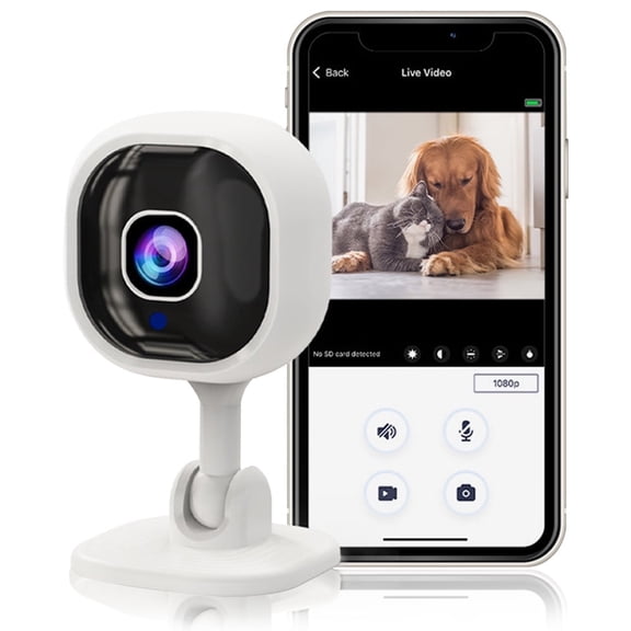 Smart Security Camera for Baby monitor, 1080p HD Indoor Camera for Home Security with Motion Detection, Two-Way Audio, Night Vision