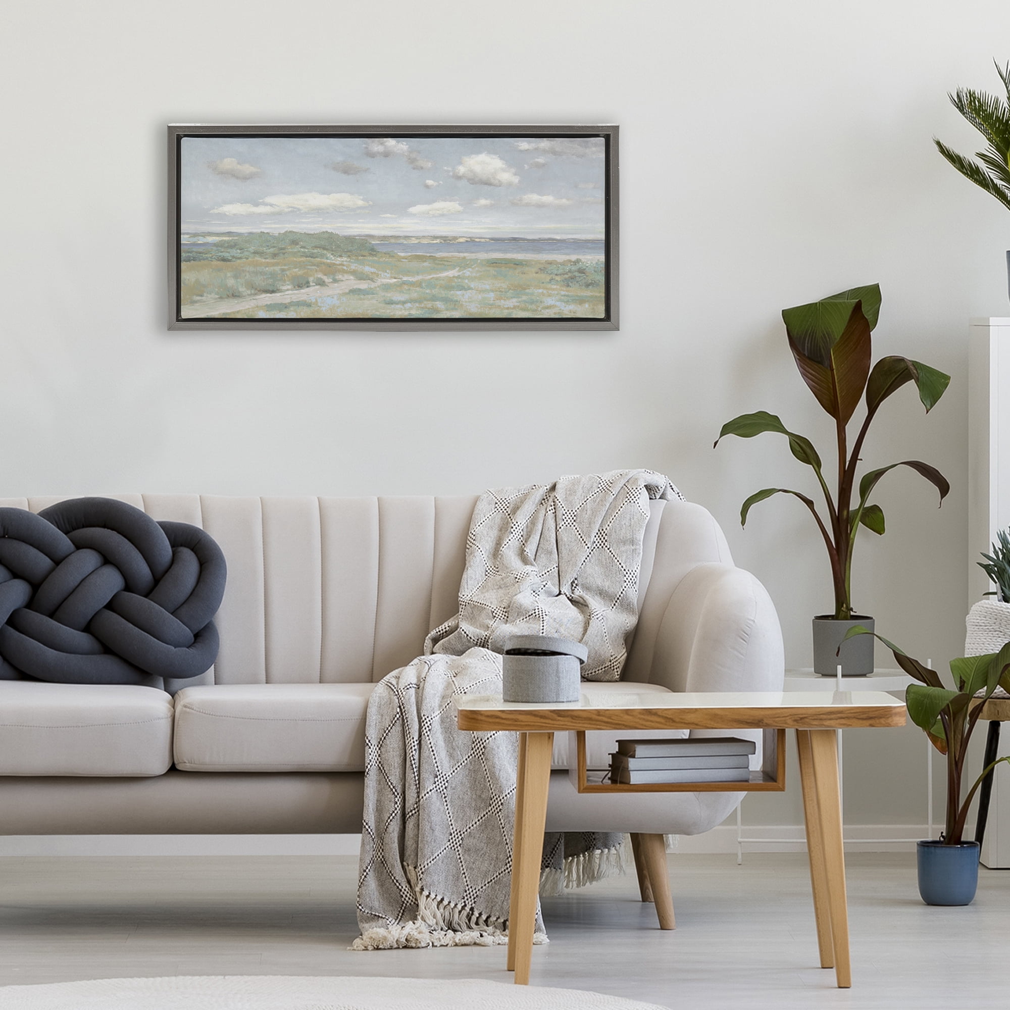 Stupell Industries Path To The Water Gray Framed Floater Canvas Wall Art, design by Christy McKee
