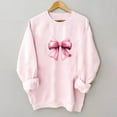 thumbnail image 6 of LYXSSBYX Sweatshirts for Women Loose Fit Women's Bow Sweatshirt Cute Long Sleeve Round Neck Pullover Top, 6 of 7