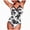 Black, variant on Women's Beach Sport Print One Piece Swimsuit, Slimming Contrast Splicing Racerback, for Beach Trips Pool Honeymoon, Color Army Green, Size M