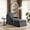 Chair+Ottoman-Gray, variant on UIXE Swivel Accent Chair, Chenille Upholstered Armchair with Skirted Base for Living Room, Modern Arm Chair Single Sofa Bedroom Reading Seat-Gray