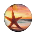 thumbnail image 2 of Gaeub Starfish Sunset Sea Beach 14-17in Tire Cover, Spare Tire Cover, for Camper Caravan, Trailer, Car, Truck, SUV, Jeep - 16 inch, 2 of 9