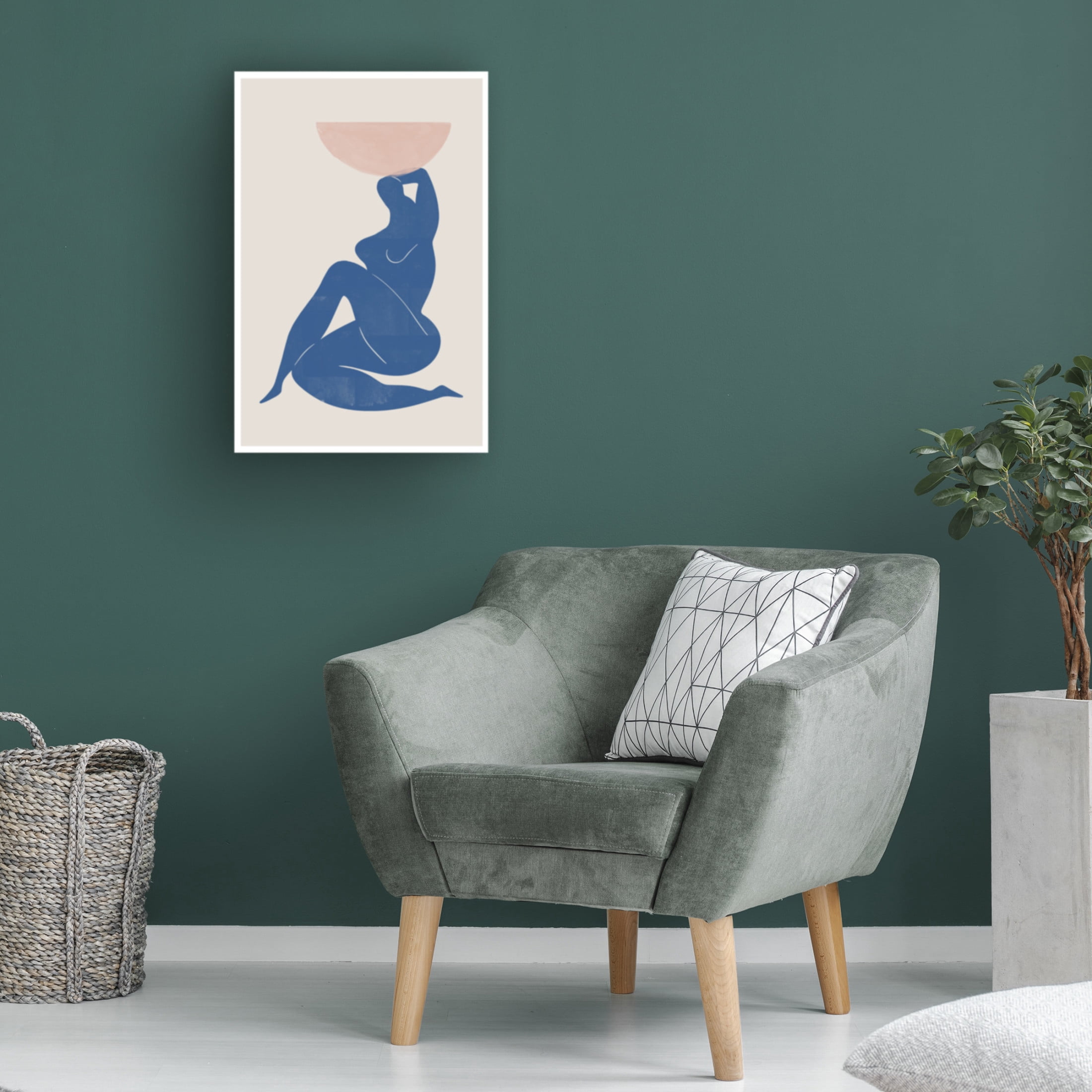 Trademark Fine Art THE MIUUS STUDIO Vase and Woman Canvas Wall Art