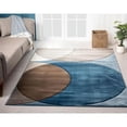 thumbnail image 4 of MDA Rug Imports Rhodes Collection Abstract Circle Area Rug Blue 7'11'' Round 8' Round Living Room,Bedroom,Dining Room Round, 4 of 10