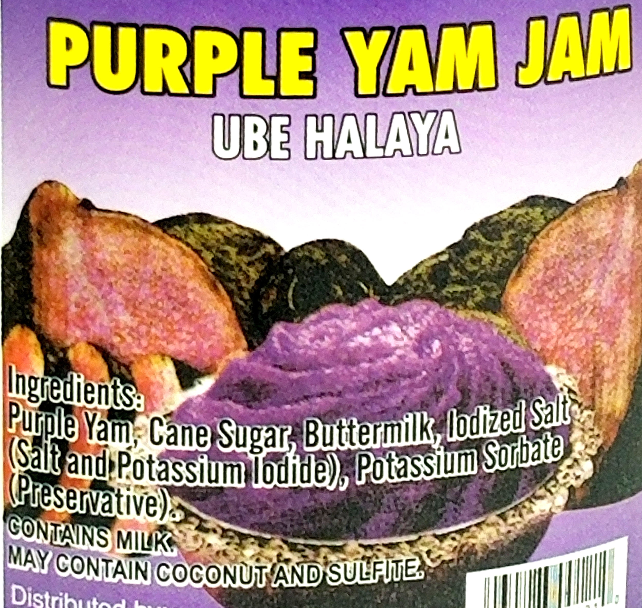 Ube Halaya Purple Yam Jam by Tropics 12 oz. X 2 Jars with 1 Bonus Mini Stainless Steel Stirring Spoon (3-Piece Set)