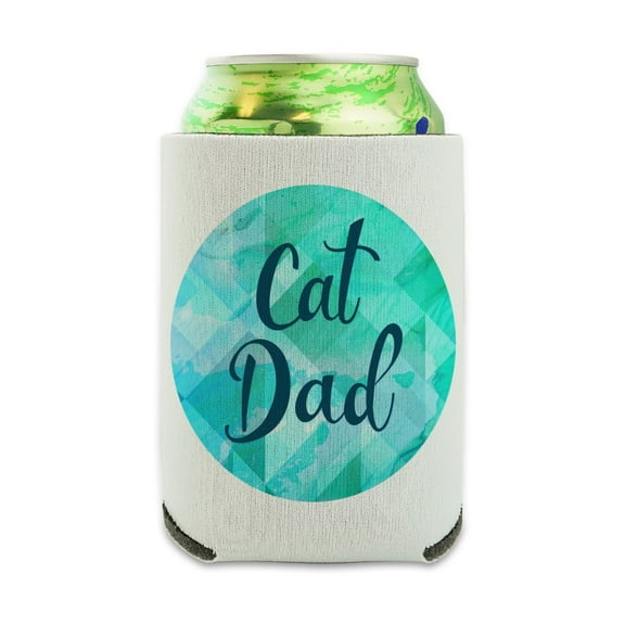 Cat Dad Can Cooler - Drink Sleeve Hugger Collapsible Insulator - Beverage Insulated Holder