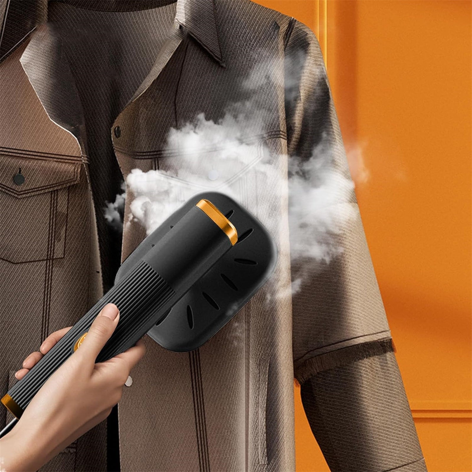 Tdoenbutw Clothes Steamer Universal Portable Handheld Travel Mini Ironer Dry/Wet 2 Ironing Modes Household Light Mini Iron Big Deals Black