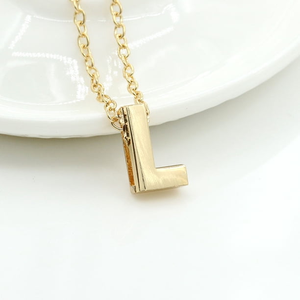 Collar para mujer, joyería para mujer, joyería de moda para mujer, regalo para mujer, 26 letras en inglés, cadena con nombre, colgante, collares, joyería para mujer