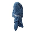 thumbnail image 2 of ViLaViDeca Hair Towel Hat Absorbing Large Wrap With Elastic Strap Fast Drying Anti Frizz Solid Color Towel Wrap, Dark Blue, 2 of 8