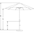 thumbnail image 6 of California Umbrella Aluminum Crank Open Beige Olefin Patio Umbrella, 9', 6 of 6