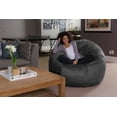 thumbnail image 5 of Sofa Sack Bean Bag Chair, Memory Foam Lounger with Microsuede Cover, Kids, Adults, 5 ft, Charcoal, 5 of 9