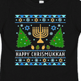 thumbnail image 4 of Inktastic Happy Chrismukkah Sweater Style with Menorah and Trees Boys or Girls Toddler T-Shirt, 4 of 5