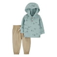 thumbnail image 2 of Carter's Child of Mine Baby Boy Hooded Long Sleeve Shirt and Pant Outfit Set, 4 piece, 0 - 24 Months, 2 of 3