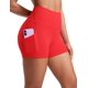 thumbnail image 1 of Shorts CRZ YOGA Butterluxe tiro alto 7.5 cm con bolsillos L Rojo, 1 of 5