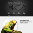 thumbnail image 2 of DLP Link 3D Glasses Active Shutter Projector Glasses Rechargeable for All DLP-Link 3D Projectors Compatible with Optoma Acer BenQ ViewSonic Sharp Dell, 2 of 8