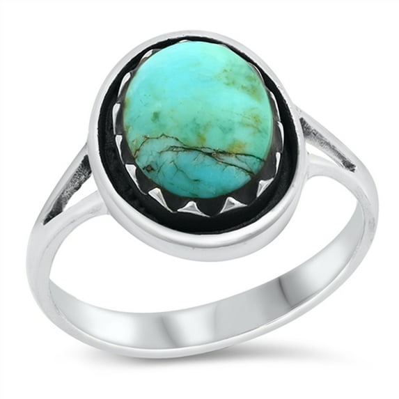 Unique Triangle Halo Simulated Turquoise Promise Ring .925 Sterling Silver Band Blue CZ Female Size 10