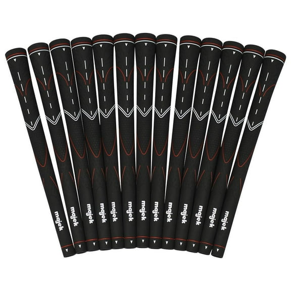100 pcs - Majek Tour Pro Black Midsize Golf Grips