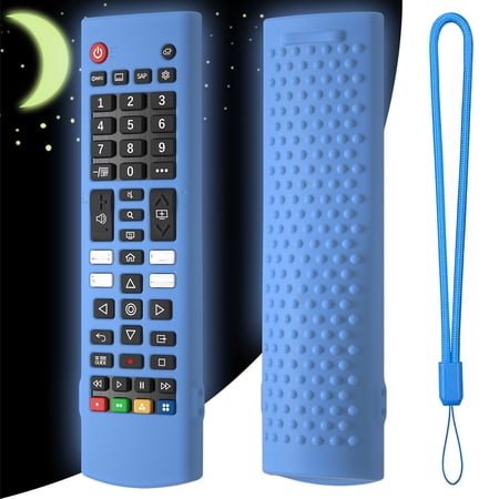Silicone Remote Case Fit for LG AKB75375604 AKB75095302 AKB73715601 Shockproof Anti-Slip Protective Cover for LG AKB Series Smart TV Remote Control Cover with Anti-Lost Loop