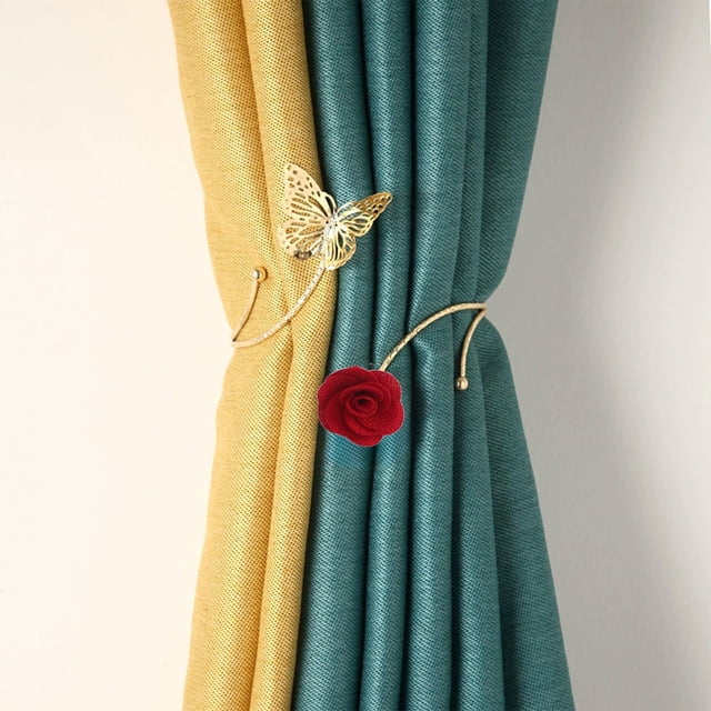 PEONAVET Embrasses de Rideaux, Pinces de Retenue de Rideaux en Métal pour Draperies Support de Rideau Décoratif pour Maison Extérieur Chambre Bureau