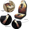 thumbnail image 6 of Xixirimido 5-Piece Car Seat Cover Set Breathable PU Leather Front Seat Covers with Seat Belt & Console Covers Universal Fit for SUV, Sedan, Truck, Horse Vibrant Roses Flower, 6 of 8