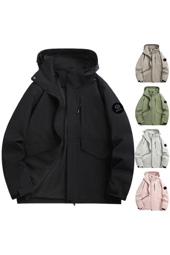 Jacket for Women Baggy Ski Jacket Waterproof Snow Coat Insulated Hooded Clothes for Winter Outdoor with Pockets