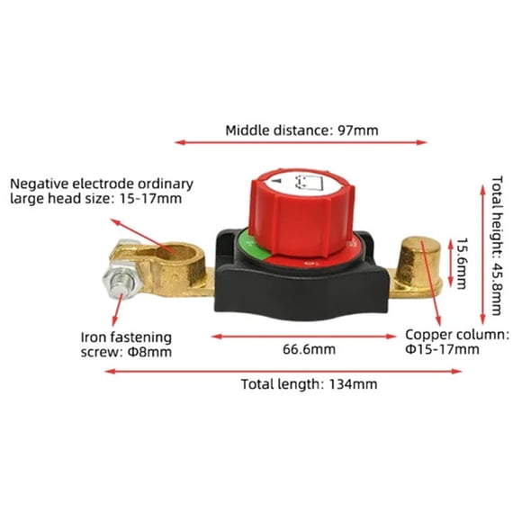 275A Top Post Battery Disconnect Switch 12-48V Heavy-Duty Marine Battery Switch Mingyqi