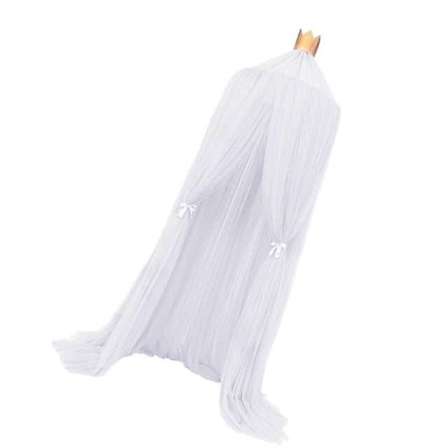 Injueey Dome Bed Canopy Mosquitera Kids Play Tent Cortinas Blanco Juegos de cama Blanco