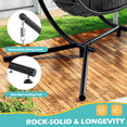 thumbnail image 3 of Haverchair Egg Chair with Stand Outdoor Patio Wicker Hanging Chair Swing Chair with Cushion, 3 of 7